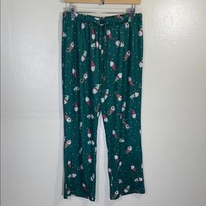 NWOT Christopher & Banks Green Gnome Holiday Lounge Pants